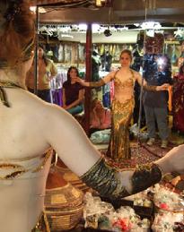 Piper shopping for new dress for 2007 Belly Dance Magic at the Baltimore Museum of Art