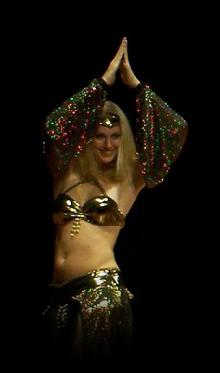 Cheryl in Piper's "in the music" drum solo choreography at Belly Dance Magic 2007 a