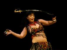 Rhea's Sword Dancing enthrals the audience at Belly Dance Magic 2007 304