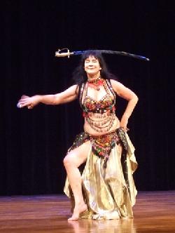 Rhea's Sword Dancing enthrals the audience at Belly Dance Magic 2007 494