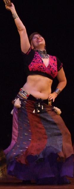  dancing Sibek with the Daughters of Rhea at Belly Dance Magic 2007