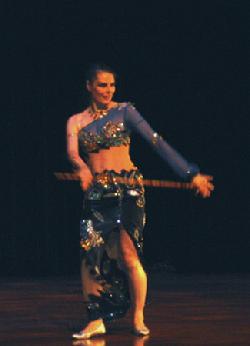 Yasmin delights the audience at the Baltimore Museum of Art with her flirty cane dance