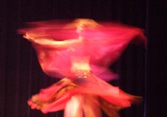 Deniz of Ohio entrances the audience with her veil dancing at Belly Dance Magic 2007 281