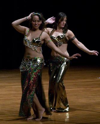 Bastet and Amelia perform Piper's "in the music" drum solo choreography at Belly Dance Magic 2007 #197A