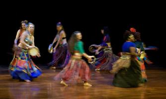 The Baltimore Daughters of Rhea Beginning Group perform Piper's Tambourine choreography at Belly Dance Magic 2007 c