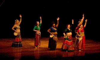 The Baltimore Daughters of Rhea Beginning Group perform Piper's Tambourine choreography at Belly Dance Magic 2007 f