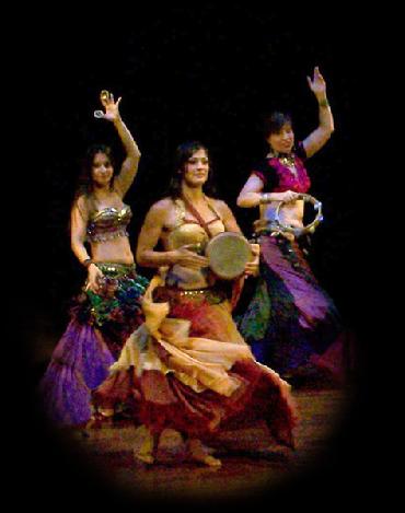 Stephanie, Amelia, and Naramissa perform Rhea's "Sibek" choreography at Belly Dance Magic 2007