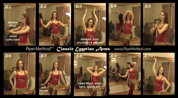 PiperMethod Arm Positions for Classic Egyptian Style Belly Dance