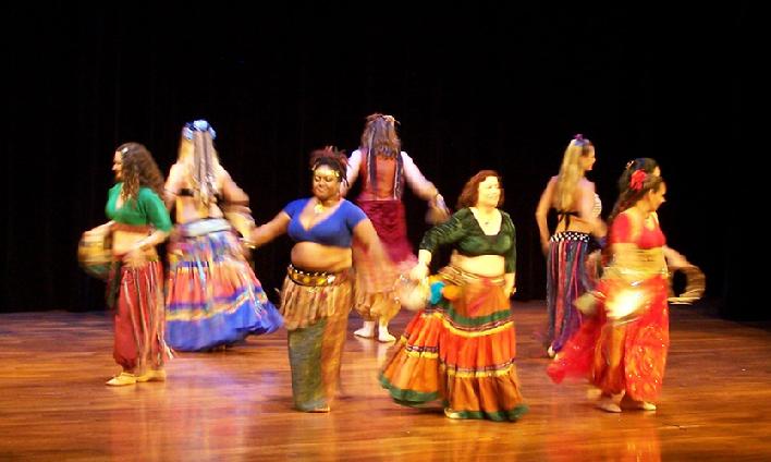 The Baltimore Daughters of Rhea Beginning Group perform Piper's Tambourine choreography at Belly Dance Magic 2007 d