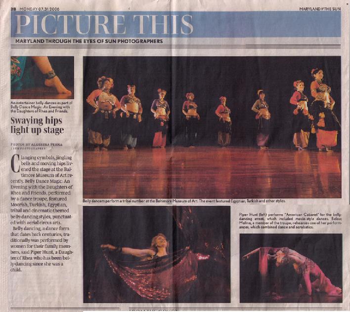 Belly Dance Magic reviewed in the Baltimore Sun