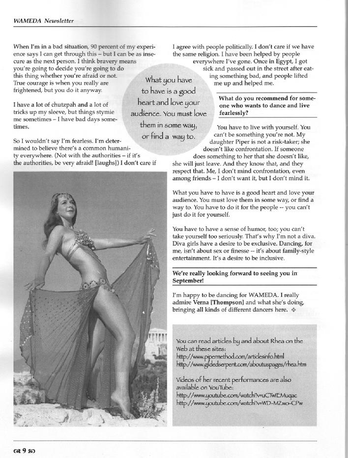 Article about Rhea in the September 2007 issue of WAMEDA 3